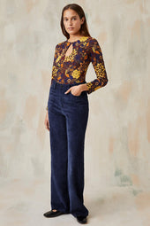 Pants Idéaliste velvet Midnight blue