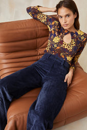 Pants Idéaliste velvet Midnight blue