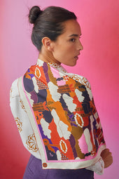 Foulard en soie Royaume Champignon