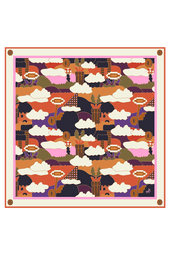 Foulard en soie Royaume Champignon