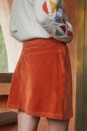 Délicieuse in pumpkin velvet Skirt