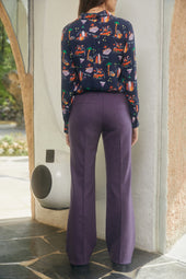 Pantalon Enchanteur en laine Myrtille
