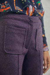 Pantalon Enchanteur en laine Myrtille