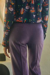 Pantalon Enchanteur en laine Myrtille