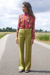 Pantalon Enchanteur en laine Vert Pistache