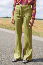 Pantalon Enchanteur en laine Vert Pistache