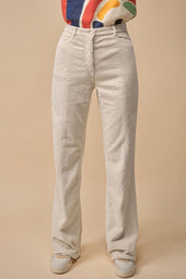 Pantalon Idéaliste en velours Brume
