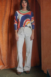 Pantalon Idéaliste en velours Brume