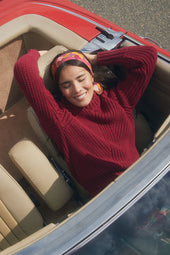 Pull Envoutant en laine Grenat