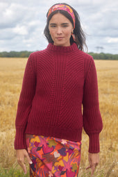 Pull Envoutant en laine Grenat