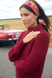 Pull Envoutant en laine Grenat