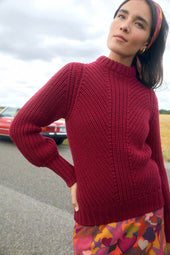Pull Envoutant en laine Grenat