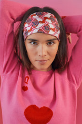 Foulard en soie Dame de Cœur