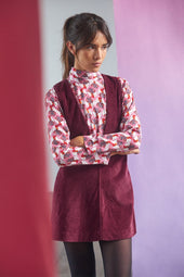 Fig velvet chasuble dress