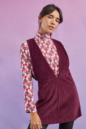 Fig velvet chasuble dress