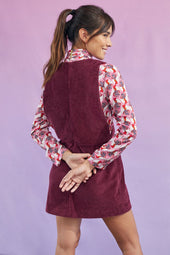 Fig velvet chasuble dress