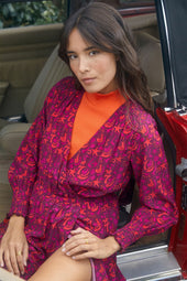 Vestido Heroína de seda Grigri