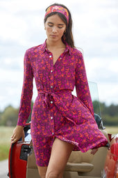 Dress Imprévisible in Grigri silk