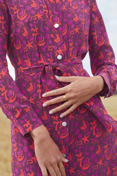 Dress Imprévisible in Grigri silk