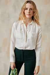 Chemisier en soie Blanc Innocent