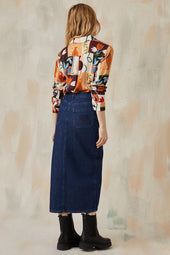 Long Denim Skirt
