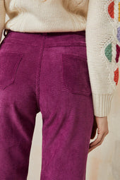 Pantalon Idéaliste en velours Camélia