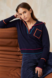 Paolo Deep Blue Sweater