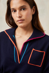 Paolo Deep Blue Sweater