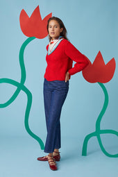 Jersey rojo bermellón