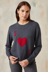 Sweater Dame de Cœur Grey Wool