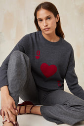 Sweater Dame de Cœur Grey Wool
