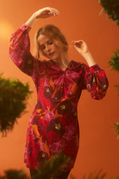 Hera dress in Pomodoro silk