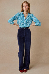 Pants Idéaliste velvet Midnight blue