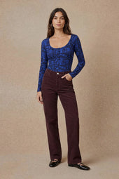 Pantalon Idéaliste en velours Cappuccino - Soi Paris