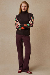Pantalon Idéaliste en velours Cappuccino