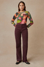Pantalon Idéaliste en velours Cappuccino
