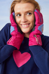 Pull Dame de Cœur Bleu en Laine