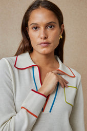 Pull Paolo Ecru en Laine