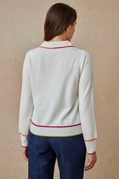 Pull Paolo Ecru en Laine