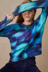 Pull Flora Aquatique en Laine