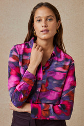 Chemisier en soie Flora Pivoine