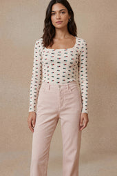 Pantalon Idéaliste en velours Rose Poudré - Soi Paris