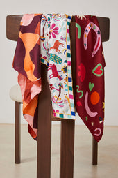 Foulard en soie L'Envol Terracotta