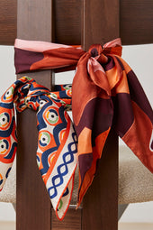 Foulard en soie L'Envol Terracotta