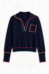 Paolo Deep Blue Sweater