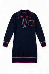 Robe Paolo Bleu Profond en Laine