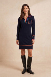Robe Paolo Bleu Profond en Laine