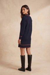 Robe Paolo Bleu Profond en Laine