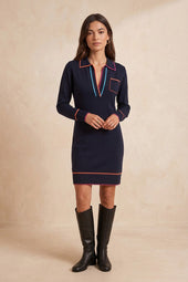 Robe Paolo Bleu Profond en Laine