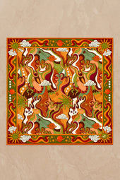 Foulard en soie Cosmic Love